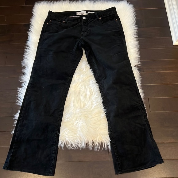 Old Navy Stretch Cords Black Boot Cut Size 10 Short - Picture 1 of 7